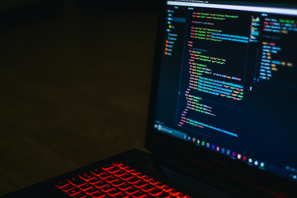 Developer writing software